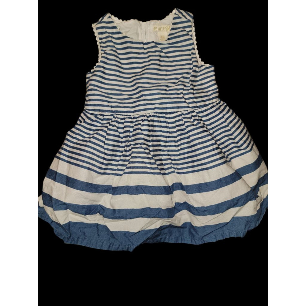 Girl's The Children's Place Dress 9-12 Months Blue White Striped